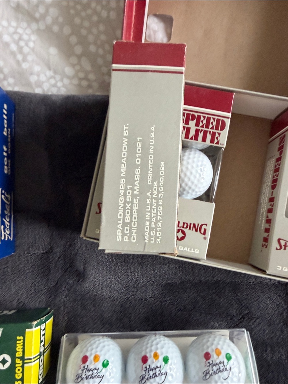 Vintage Spalding and Federals White and yellow Golf Ball Lot w/ birthday set - Picture 8 of 16